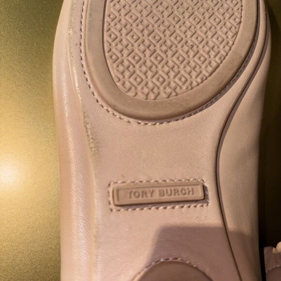 Tory Burch Minnie Travel Ballet Flats  Nude Pink/Tan Size 7.5M Great Condition. - Picture 8 of 12
